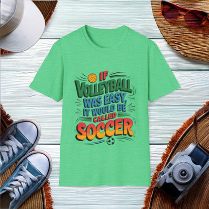 Volleyball vs Soccer T-Shirt - Location: United States