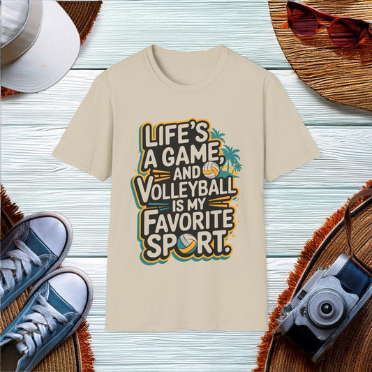 Lifes a game and volleyball is my favorite sport T-Shirt - Location: United States