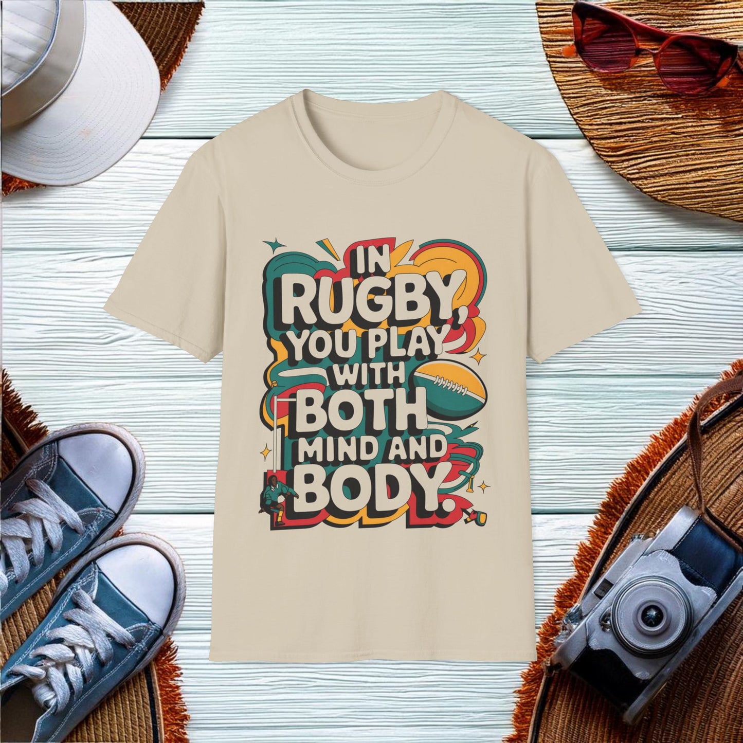 Mind and Body in Rugby T-Shirt - Location: United States