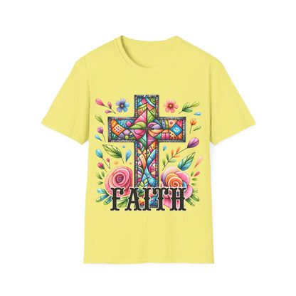 Faith - Cross - flowers  T-Shirt