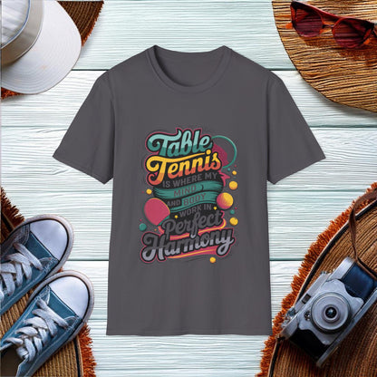 Perfect Harmony in Table Tennis T-Shirt - Location: United States