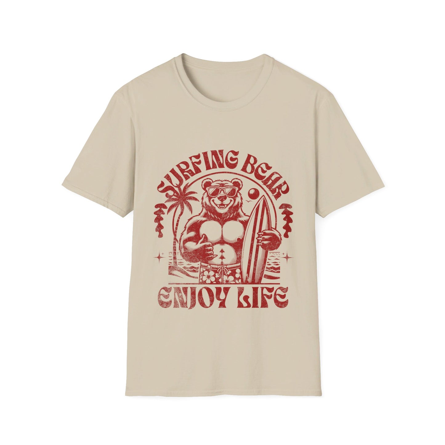 Surfing Bear Enjoy Life T-Shirt