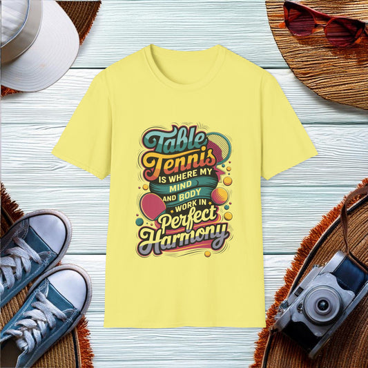 Perfect Harmony in Table Tennis T-Shirt - Location: United States