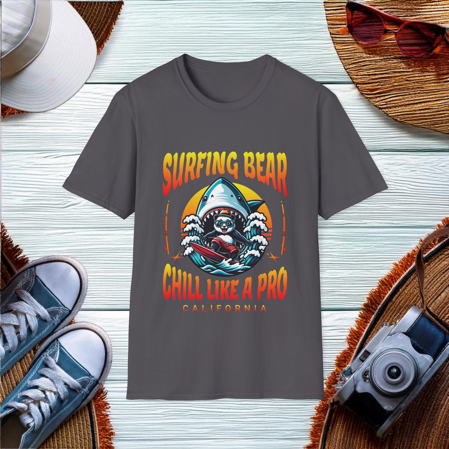 Surfing Bear  T-Shirt