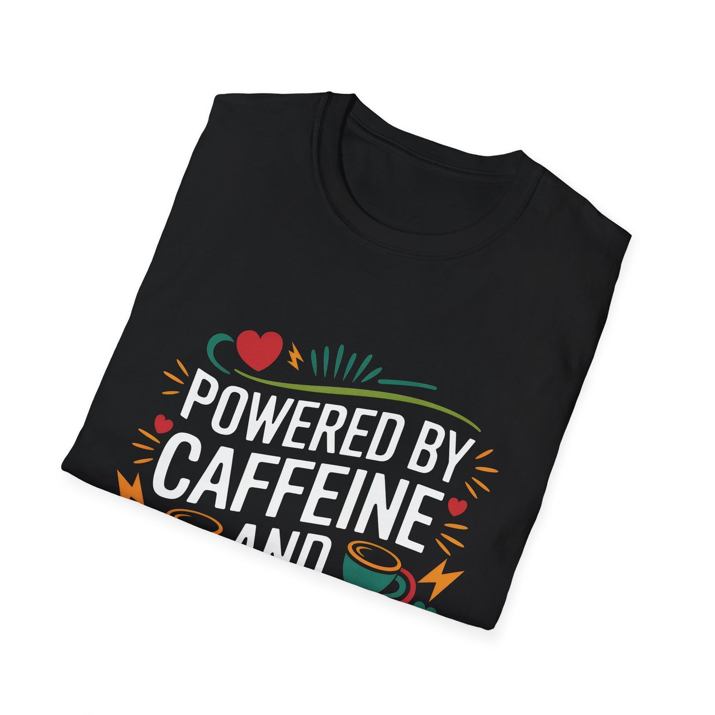 Powered by Caffeine and Kindness T-Shirt Hit - Location: United States