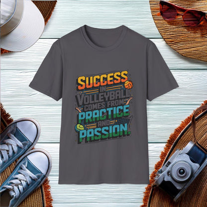 Success in volleyball from practice and passion T-Shirt - Location: United States