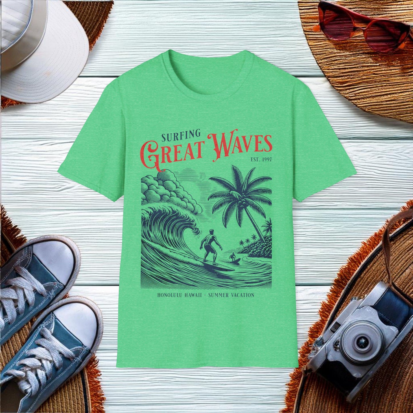 Surfing Great Waves  T-Shirt