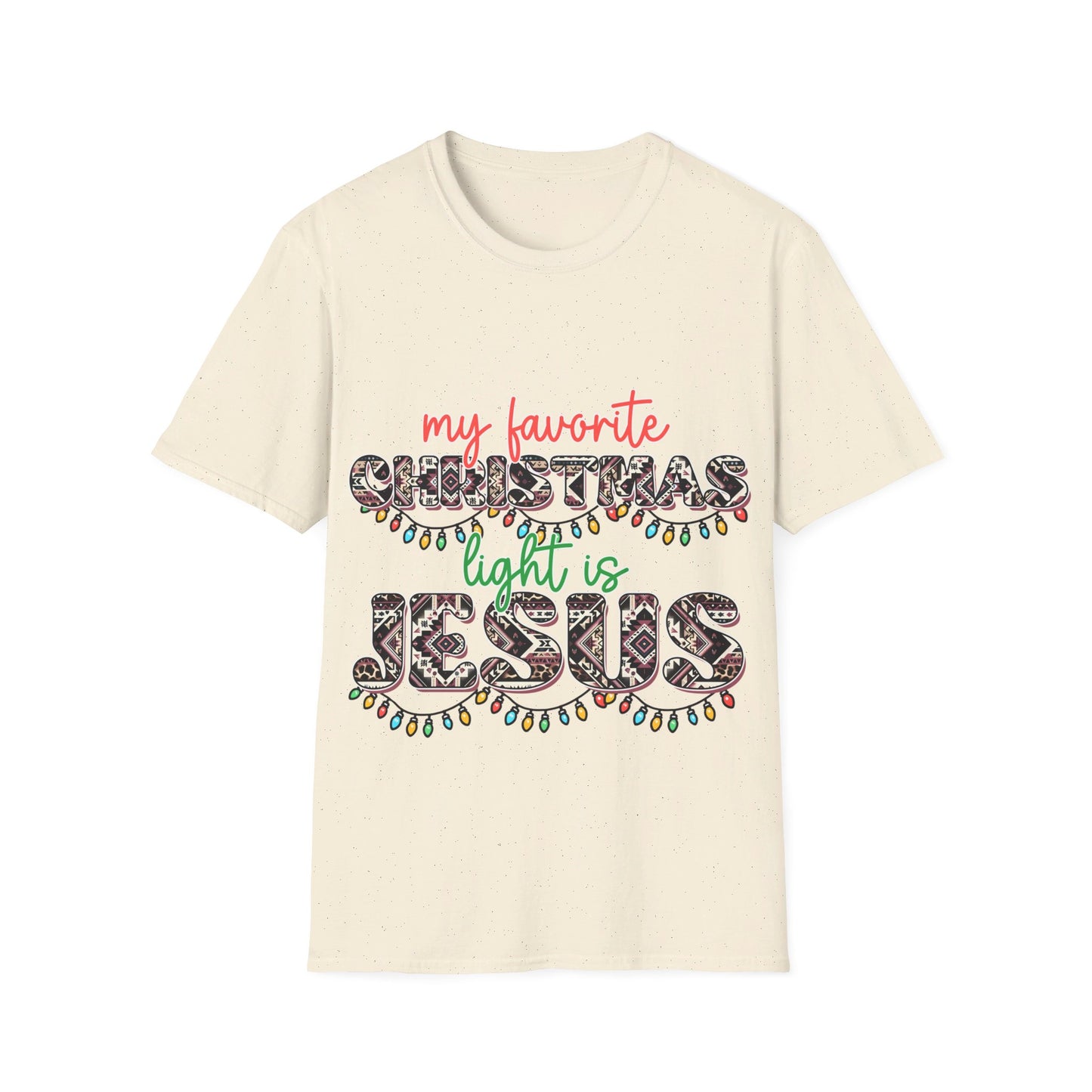 My favourit Chistmas light is Jesus T-Shirt