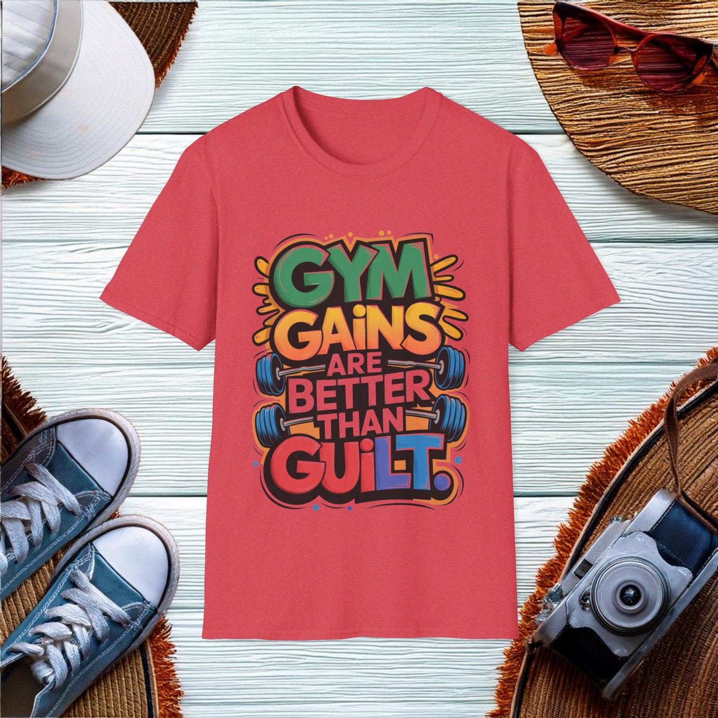 Gym Gains Over Guilt T-Shirt - Location: United States