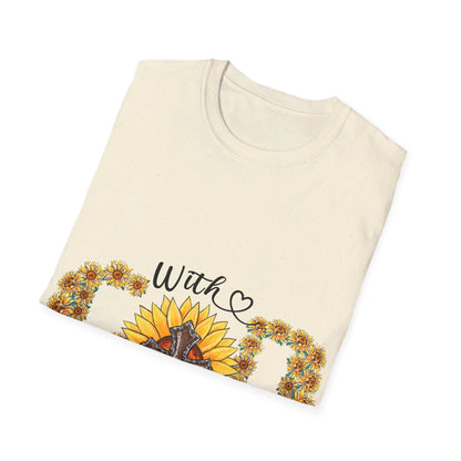 With God all things are possible sun flowers  T-Shirt