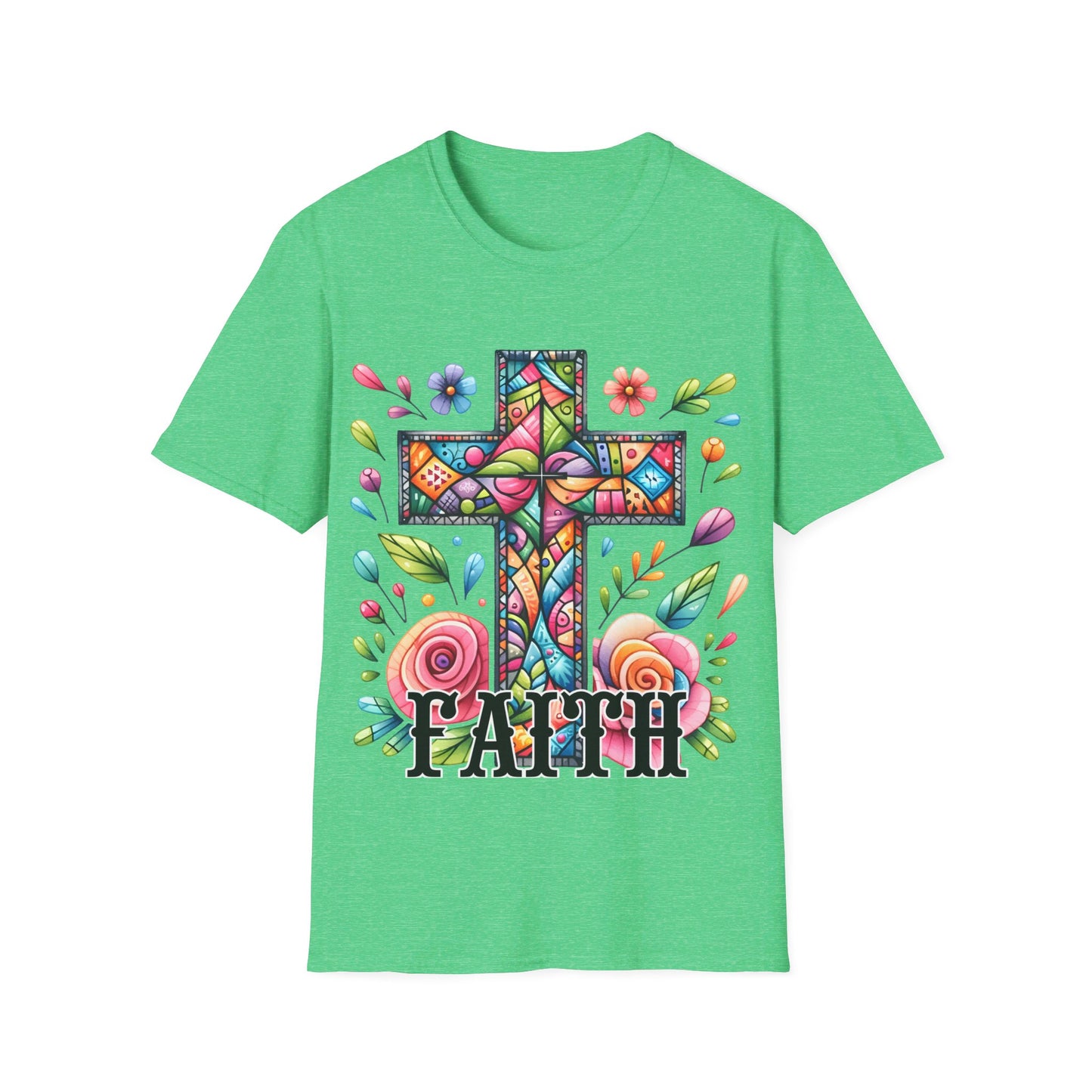 Faith - Cross - flowers  T-Shirt