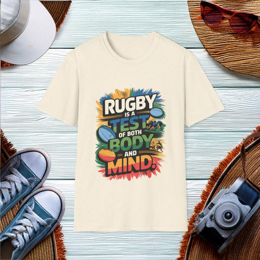 Rugby is a test of both body and mind T-Shirt - Location: United States