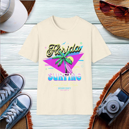 Floria Surfing Cocoa Beach Vintage Design T-Shirt