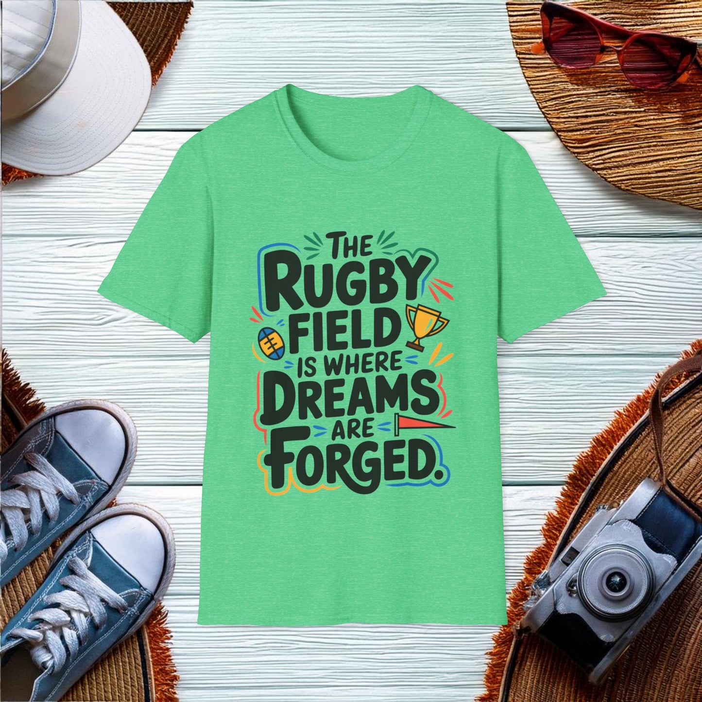 Dreams Forged on the Rugby Field T-Shirt - Location: United States