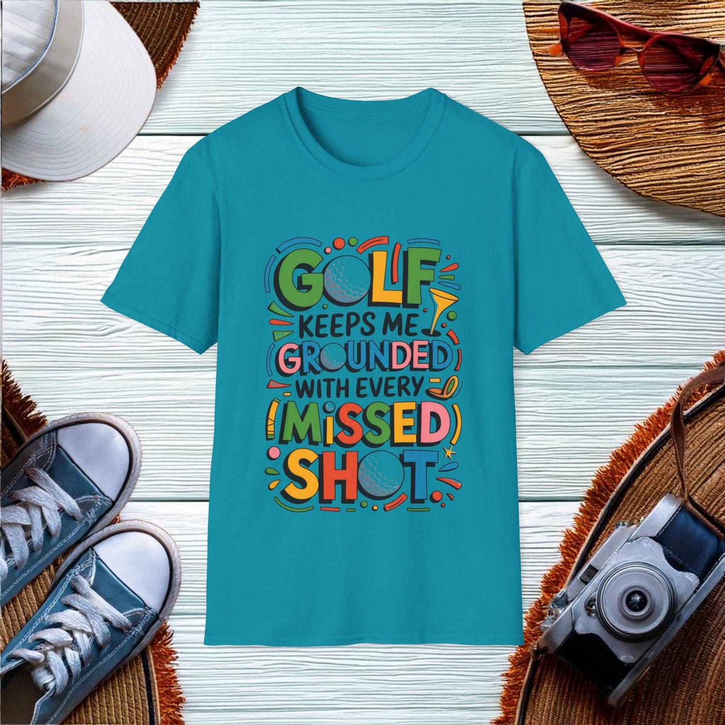 Golf Keeps Me Grounded T-Shirt - Location: United States