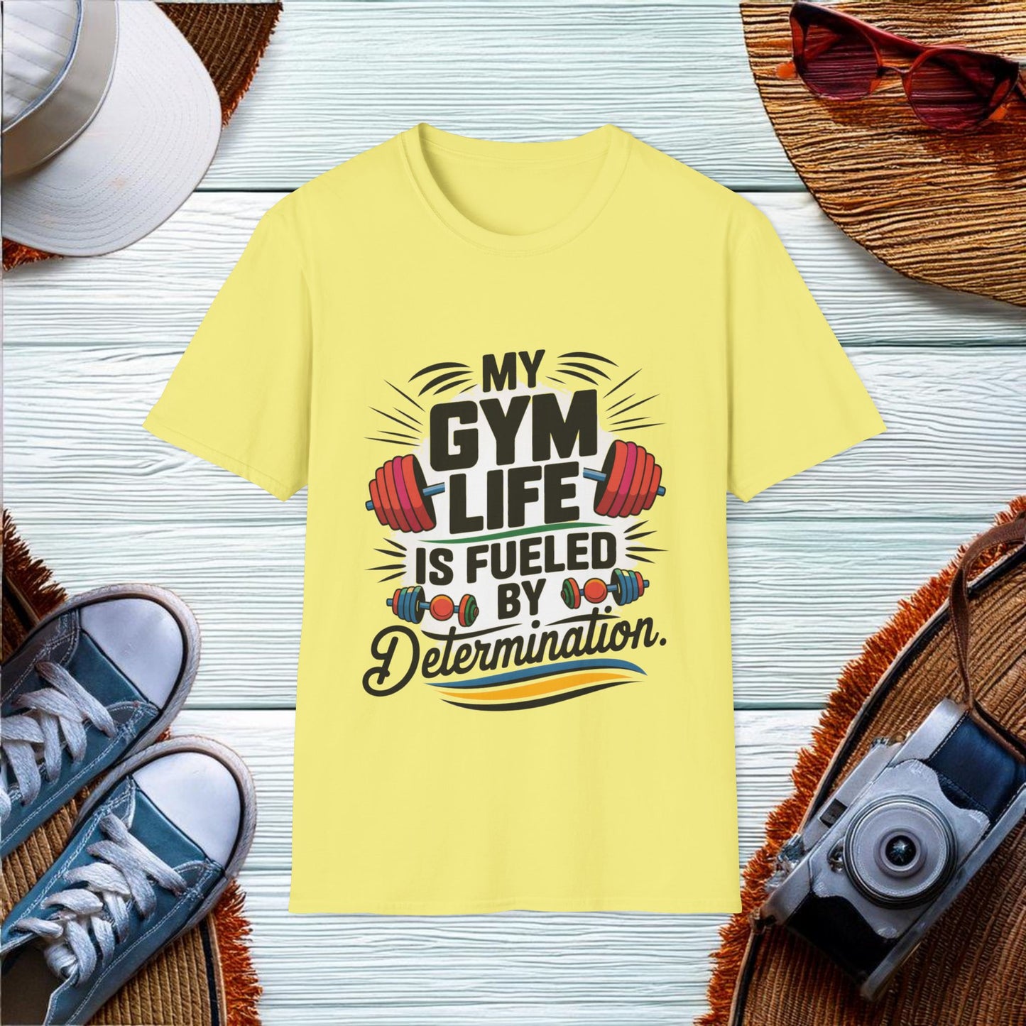 Determination Fueled Gym Life T-Shirt - Location: United States