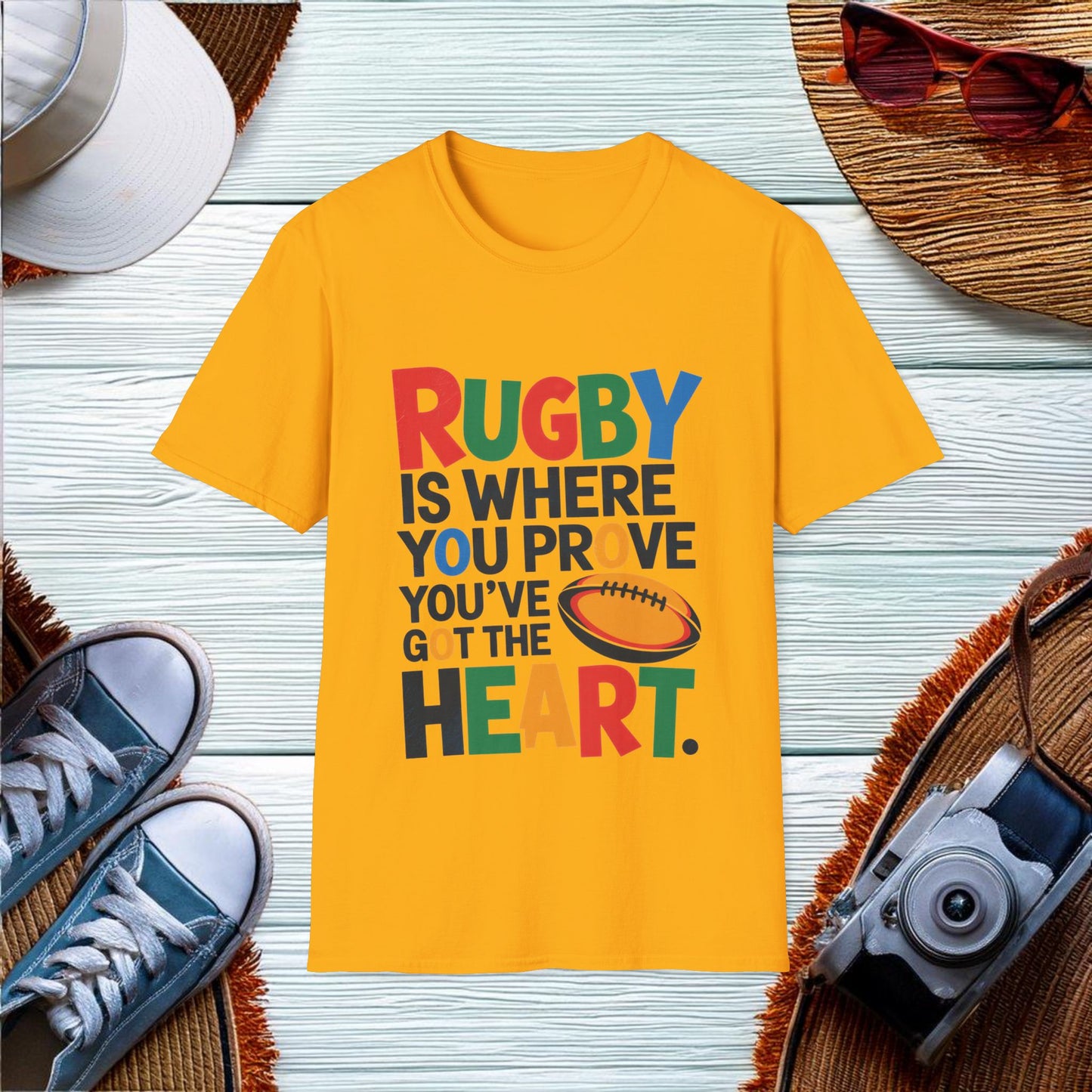 Heart and Rugby T-Shirt - Location: United States