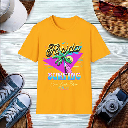 Floria Surfing Cocoa Beach Vintage Design T-Shirt