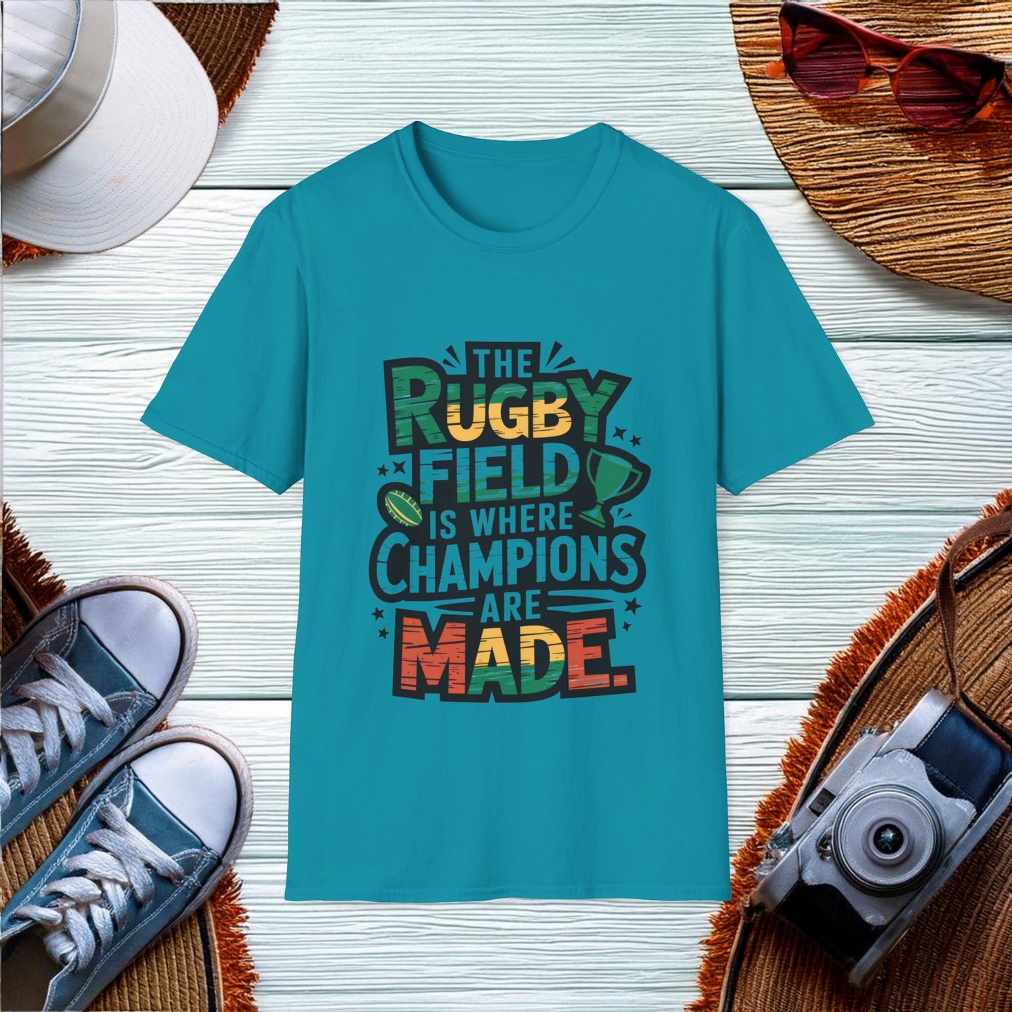 Champions on the Rugby Field T-Shirt - Location: United States