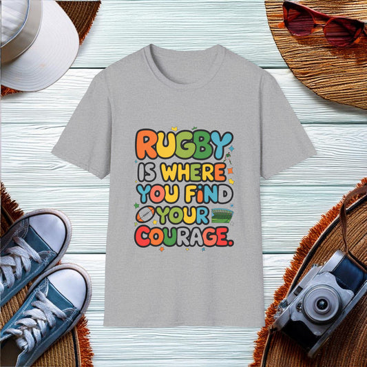 Finding Courage in Rugby T-Shirt - Location: United States