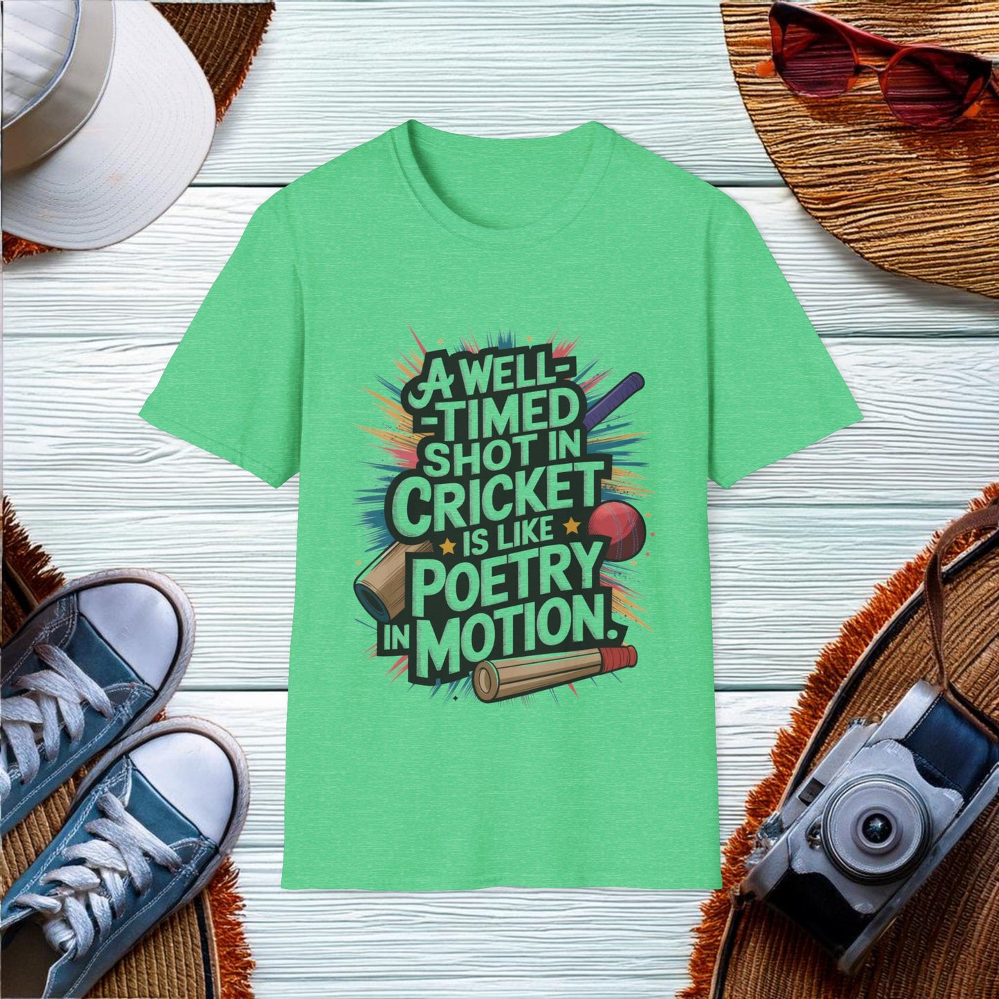 A well-timed shot in cricket T-Shirt - Location: United States