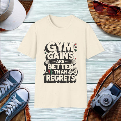 Gym Gains Over Regrets T-Shirt - Location: United States