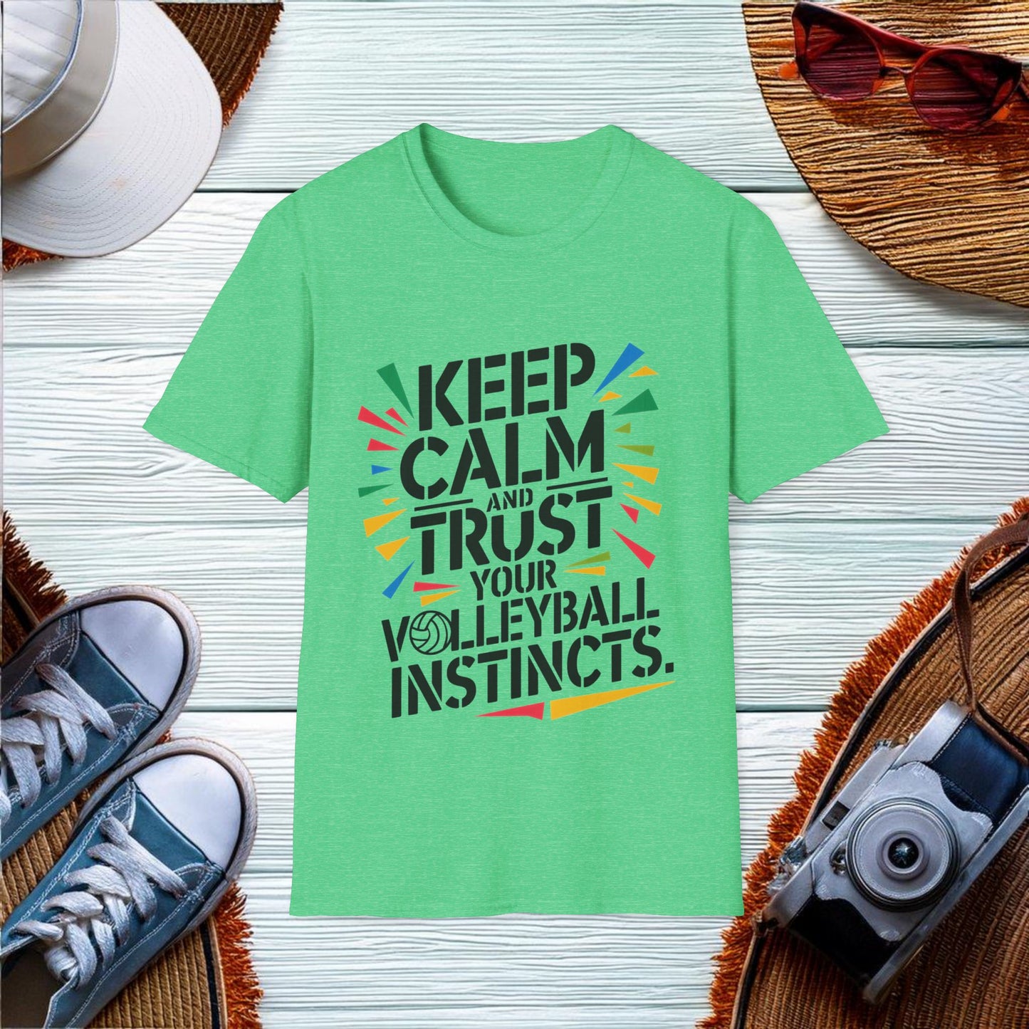 Keep calm and trust your volleyball instincts T-Shirt - Location: United States