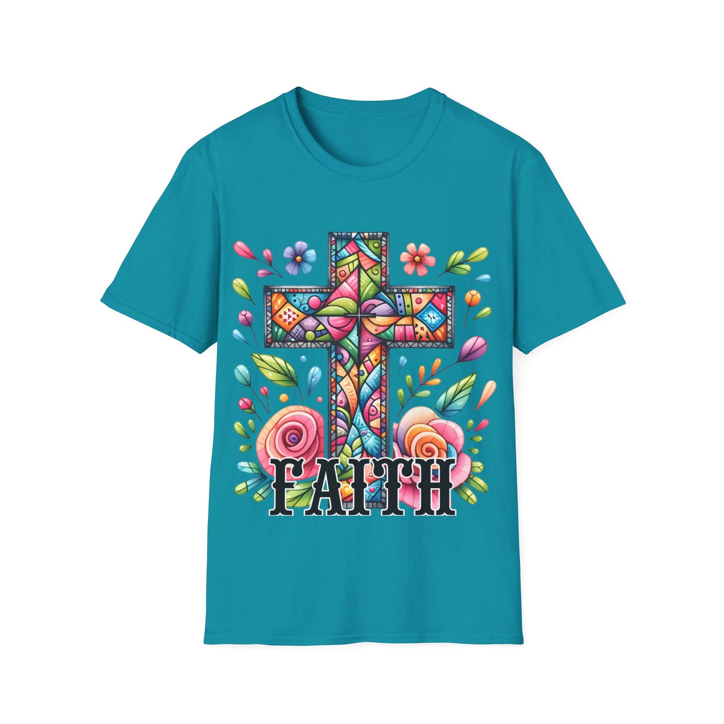 Faith - Cross - flowers  T-Shirt