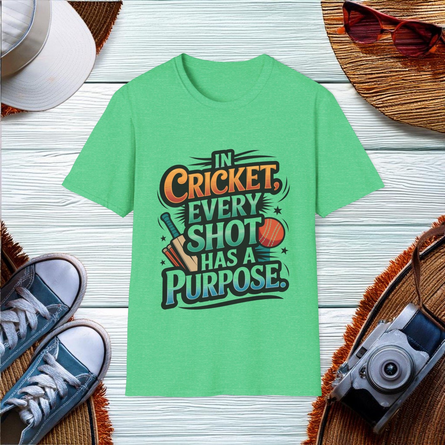 Purposeful Cricket Shot T-Shirt - Location: United States