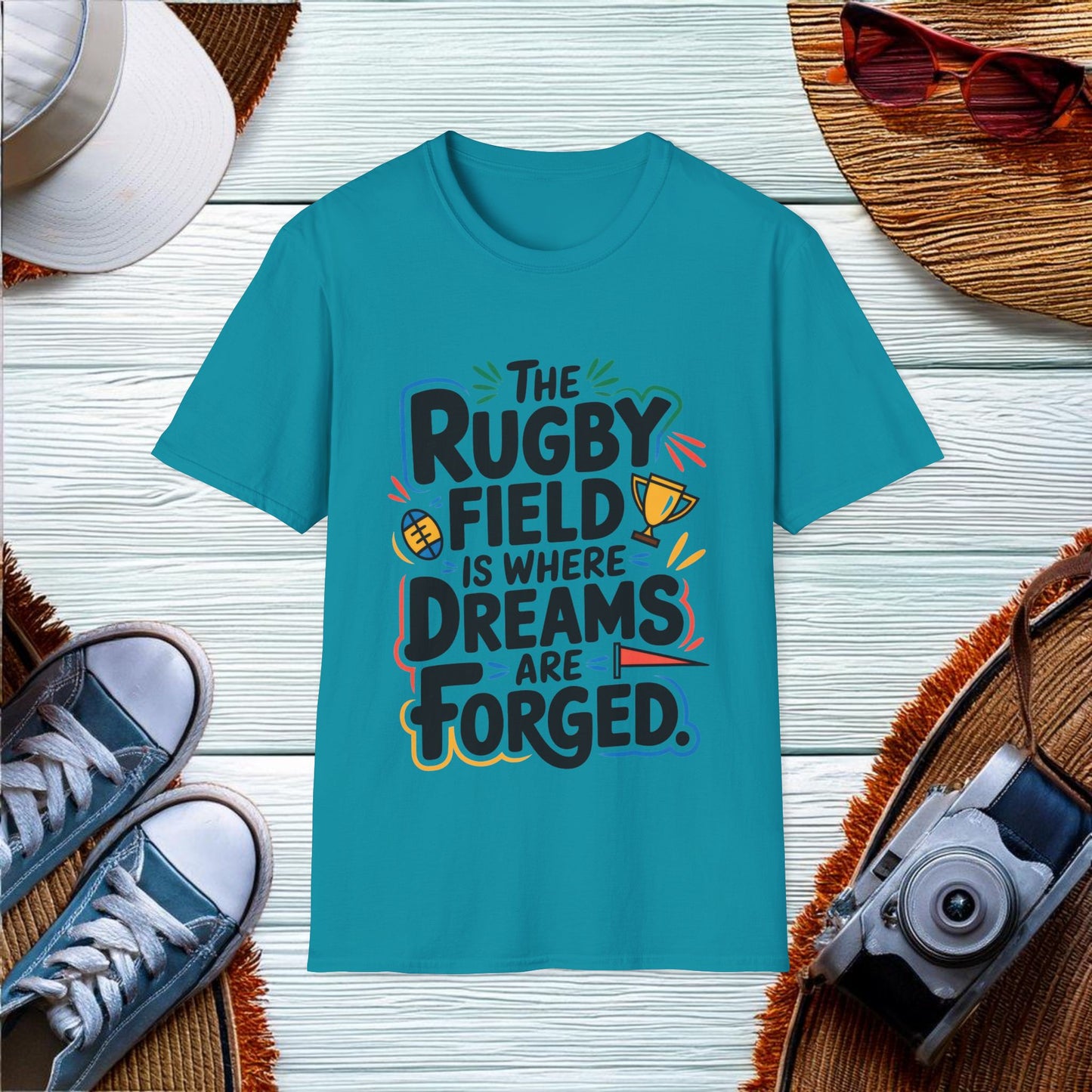 Dreams Forged on the Rugby Field T-Shirt - Location: United States