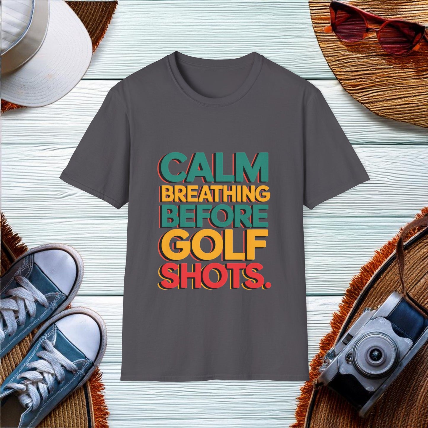 Calm Breathing for Golf T-Shirt - Location: United States