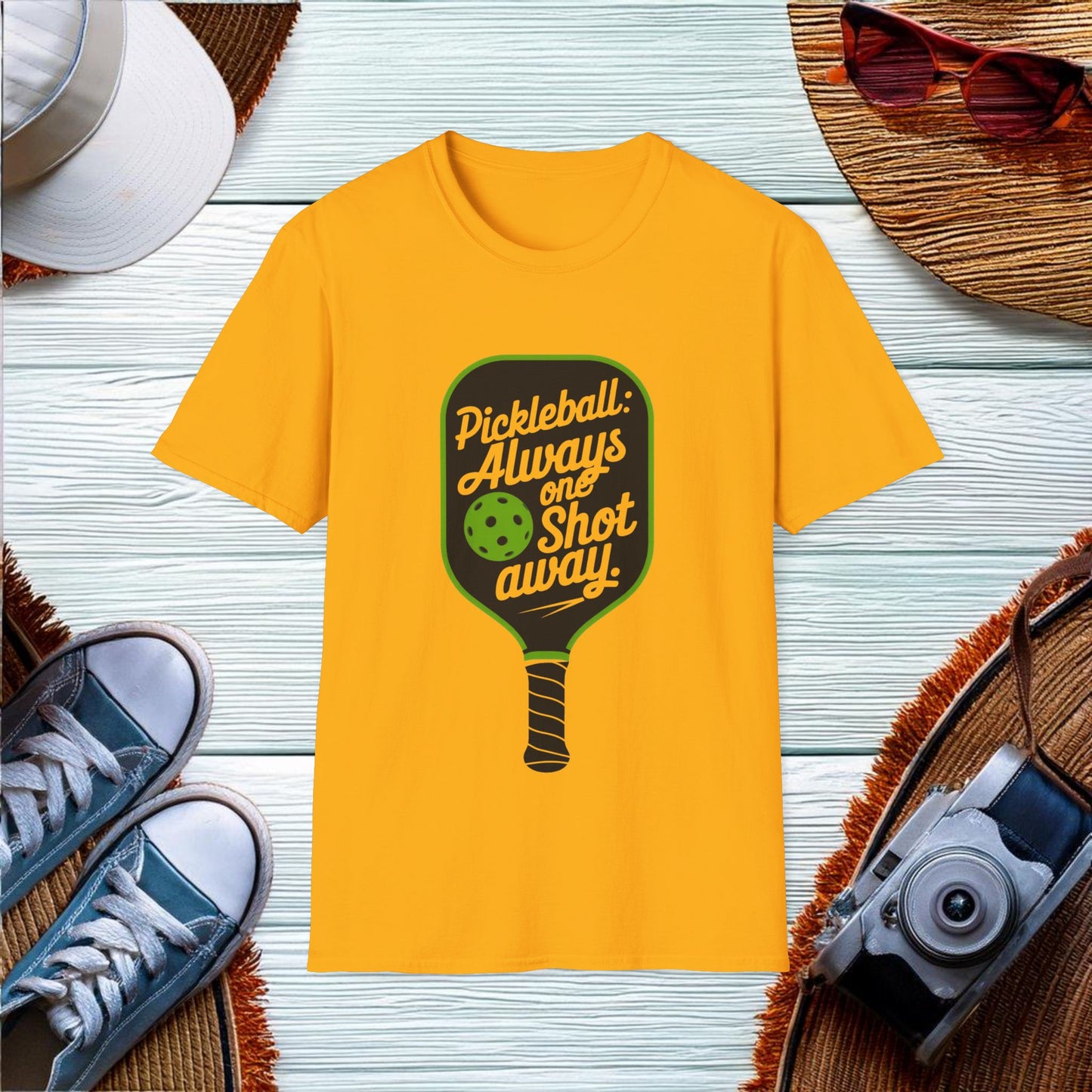 Pickleball Always one shot away T-Shirt - Location: United States