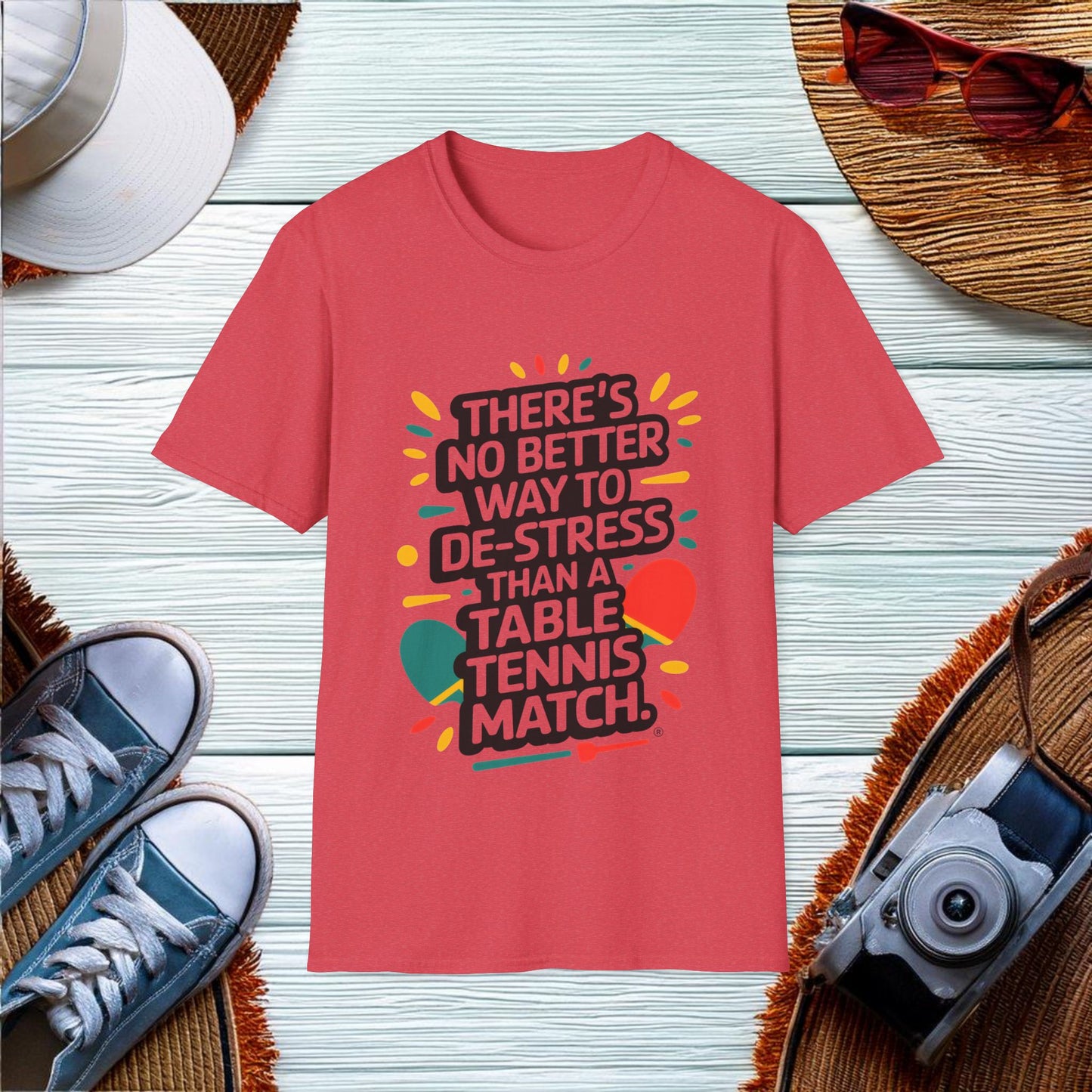 De-stress with Table Tennis T-Shirt - Location: United States