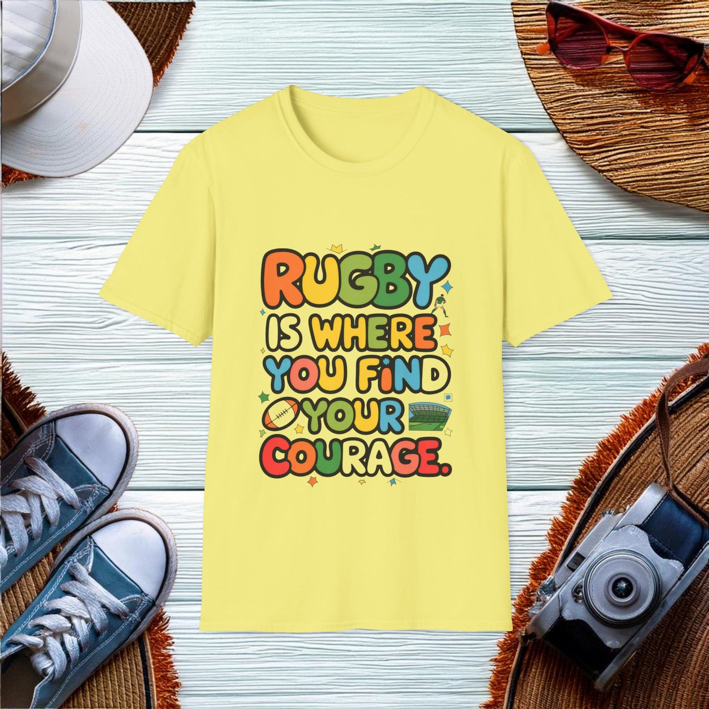 Finding Courage in Rugby T-Shirt - Location: United States