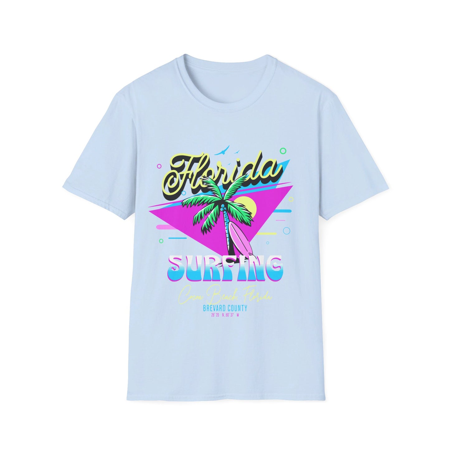 Floria Surfing Cocoa Beach Vintage Design T-Shirt