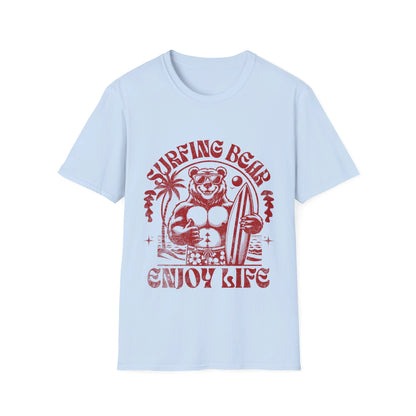 Surfing Bear Enjoy Life T-Shirt