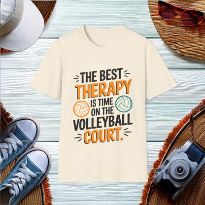 The best therapy is time on the volleyball court T-Shirt - Location: United States