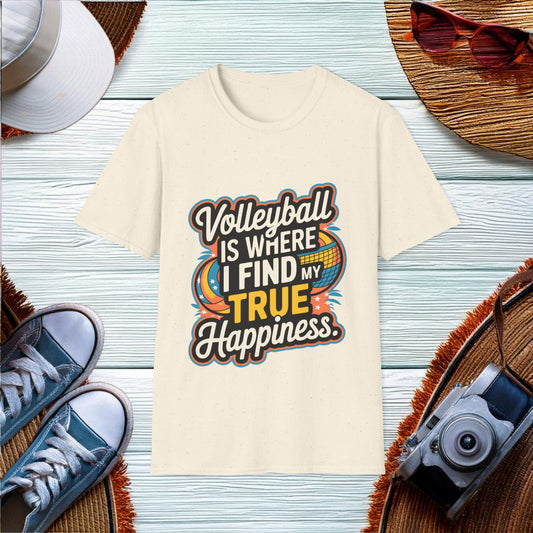 True Happiness in Volleyball T-Shirt - Location: United States